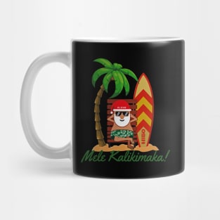 Santa Surfer Mele Kalikimaka Mug